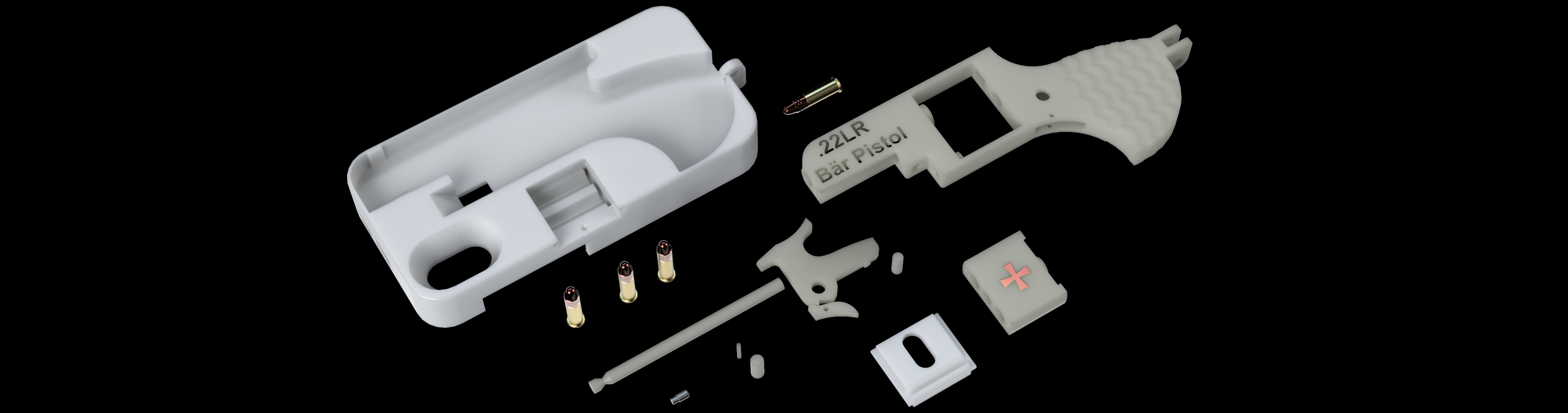 Cubot J3 22LR Bar Pistol 3D Print Kit Gun DEFCAD