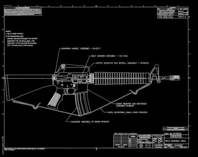 M16 Technical Drawings - DEFCAD